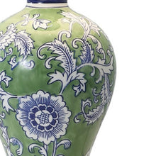 Load image into Gallery viewer, 24" Green And Gold Urn Table Lamp With Empire Shade