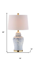 Load image into Gallery viewer, 26" Gold Novelty Table Lamp With Drum Shade