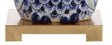 Load image into Gallery viewer, 16" Blue Gold And White Novelty Table Lamp With Empire Shade