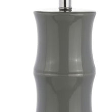 Load image into Gallery viewer, 27" Gray And Clear Gourd Bedside Lamp With Drum Shade