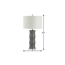 Load image into Gallery viewer, 27" Gray And Clear Gourd Bedside Lamp With Drum Shade