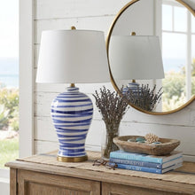 Load image into Gallery viewer, 29" Gold Novelty Table Lamp With Drum Shade