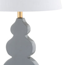 Load image into Gallery viewer, 29" Gold Novelty Table Lamp With Drum Shade