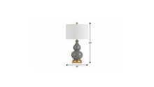 Load image into Gallery viewer, 29" Gold Novelty Table Lamp With Drum Shade