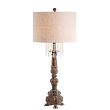 Load image into Gallery viewer, 34" Brown Novelty Table Lamp With Drum Shade