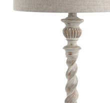 Load image into Gallery viewer, 33" White Table Lamp With Drum Shade