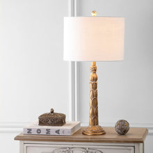 Load image into Gallery viewer, 29" Antiqued Gold Table Lamp With Drum Shade