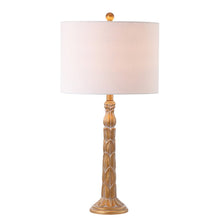 Load image into Gallery viewer, 29" Antiqued Gold Table Lamp With Drum Shade