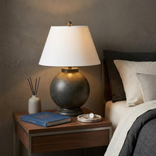 Load image into Gallery viewer, 26" Dark Gray Novelty Table Lamp With Drum Shade