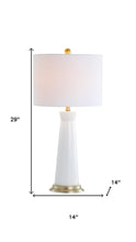 Load image into Gallery viewer, 29" Gold Novelty Table Lamp With Globe Shade