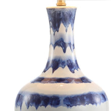 Load image into Gallery viewer, 31" Blue White And Gold Novelty Table Lamp With Globe Shade