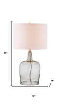 Load image into Gallery viewer, 26" Clear Urn Table Lamp With Drum Shade