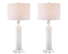 Load image into Gallery viewer, Set of Two 32" Clear Novelty Table Lamps With Drum Shades