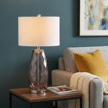 Load image into Gallery viewer, 27" Silver Novelty Table Lamp With Drum Shade