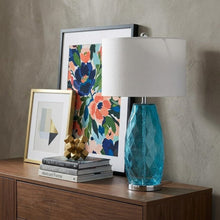Load image into Gallery viewer, 27" Silver Table Lamp With Drum Shade
