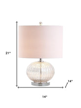 Load image into Gallery viewer, 21" Silver Novelty Table Lamp With Globe Shade