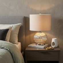 Load image into Gallery viewer, 21" Silver Novelty Table Lamp With Globe Shade