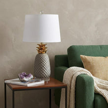 Load image into Gallery viewer, 23" Clear Globe Table Lamp With Drum Shade