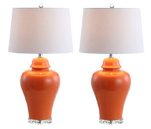 Load image into Gallery viewer, Set of Two 27" Clear Novelty Table Lamps With Globe Shades