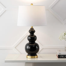 Load image into Gallery viewer, 28" Gold Novelty Table Lamp With Drum Shade