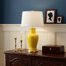Load image into Gallery viewer, 29" Gold Urn Bedside Lamp With Empire Shade