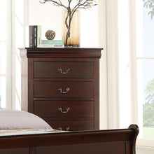 Load image into Gallery viewer, Contemporary Louis Philip Cherry Chest With Five Drawers Solid Wood Ample Storage - Cherry