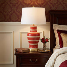 Load image into Gallery viewer, 29" Gold Urn Table Lamp With Drum Shade