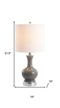 Load image into Gallery viewer, Set of Two 22" Silver Urn Bedside Lamps With Drum Shades