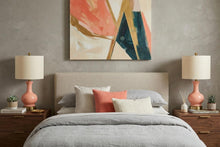 Load image into Gallery viewer, Set of Two 22" Gold Novelty Table Lamps With Drum Shades