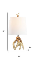 Load image into Gallery viewer, 19" Brown Novelty Table Lamp With Globe Shade