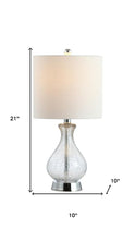 Load image into Gallery viewer, 21" Silver Gourd Table Lamp With Drum Shade