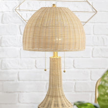 Load image into Gallery viewer, 22" Light Brown Table Lamp With Globe Shade