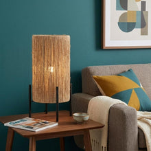 Load image into Gallery viewer, 17" Black Table Lamp With Cylinder Shade