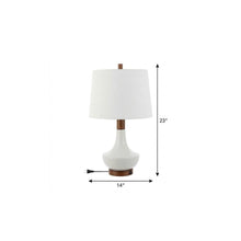 Load image into Gallery viewer, 23" Brown Globe Bedside Lamp With Empire Shade
