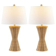 Load image into Gallery viewer, Set of Two 27" Clear Novelty Table Lamps With Empire Shades