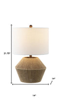 Load image into Gallery viewer, 22" Brown Novelty Bedside Lamp With Drum Shade