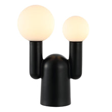 Load image into Gallery viewer, 19" Black Two Light Novelty Globe Lamp