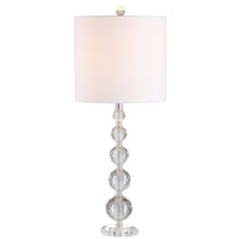 Load image into Gallery viewer, Set of Two 27" Clear Table Lamps With Drum Shades
