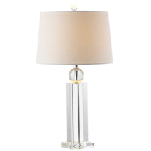 Load image into Gallery viewer, 29" Silver And Clear Table Lamp With Empire Shade
