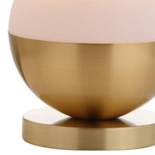 Load image into Gallery viewer, 24" Gold Globe Table Lamp With Drum Shade