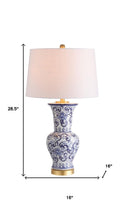 Load image into Gallery viewer, 29" Gold Novelty Table Lamp LED With Drum Shade