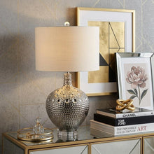 Load image into Gallery viewer, 27" Clear Novelty Bedside Lamp With Drum Shade