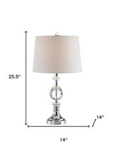 Load image into Gallery viewer, 26" Silver Urn Bedside Lamp With Empire Shade