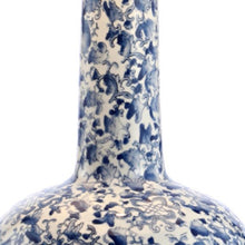Load image into Gallery viewer, 30" Blue White And Gold Gourd Table Lamp With Drum Shade