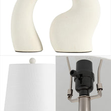 Load image into Gallery viewer, Set of Two 19" Clear Novelty Table Lamps LED With Empire Shades