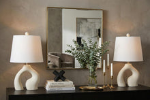 Load image into Gallery viewer, Set of Two 19" Clear Novelty Table Lamps LED With Empire Shades