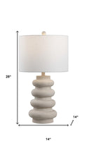 Load image into Gallery viewer, 26" Clear Round Table Lamp With Drum Shade