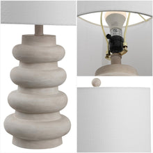 Load image into Gallery viewer, 26" Clear Round Table Lamp With Drum Shade