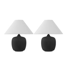 Load image into Gallery viewer, Set of Two 18" Clear Novelty Table Lamps With Empire Shades