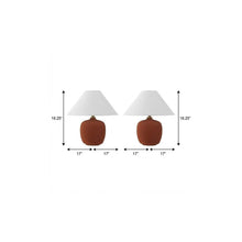 Load image into Gallery viewer, Set of Two 18" Clear Novelty Table Lamps With Empire Shades